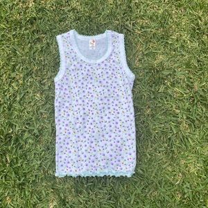 Purple Pansy Flower Tank Top